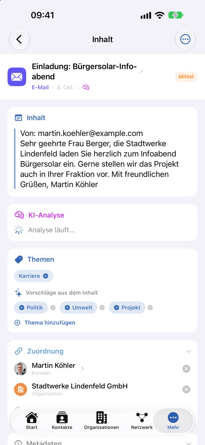Nach „Erneut analysieren“: Die Analyse läuft