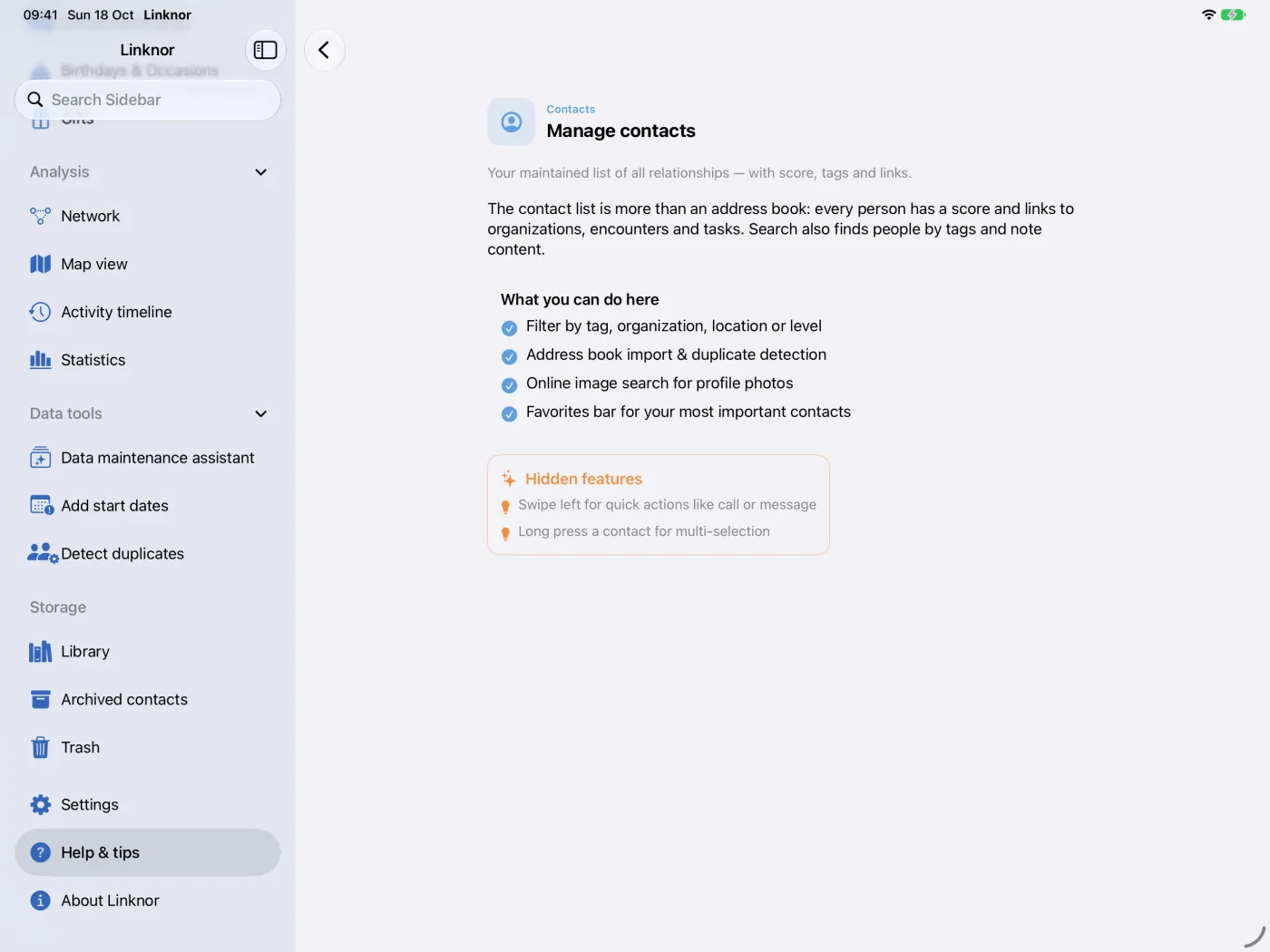 Un article avec « Ce que vous pouvez faire ici » et « Fonctionnalités cachées ».