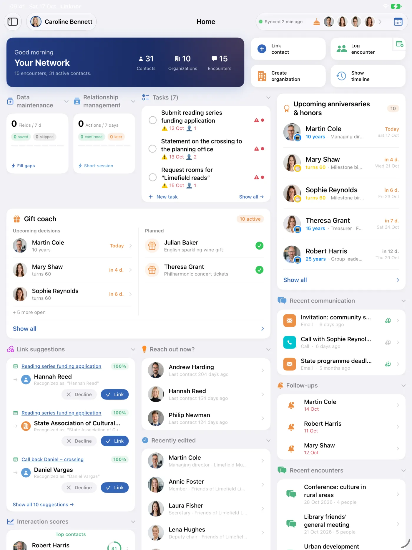 Portrait: the sidebar is hidden; the button at the top left brings it back