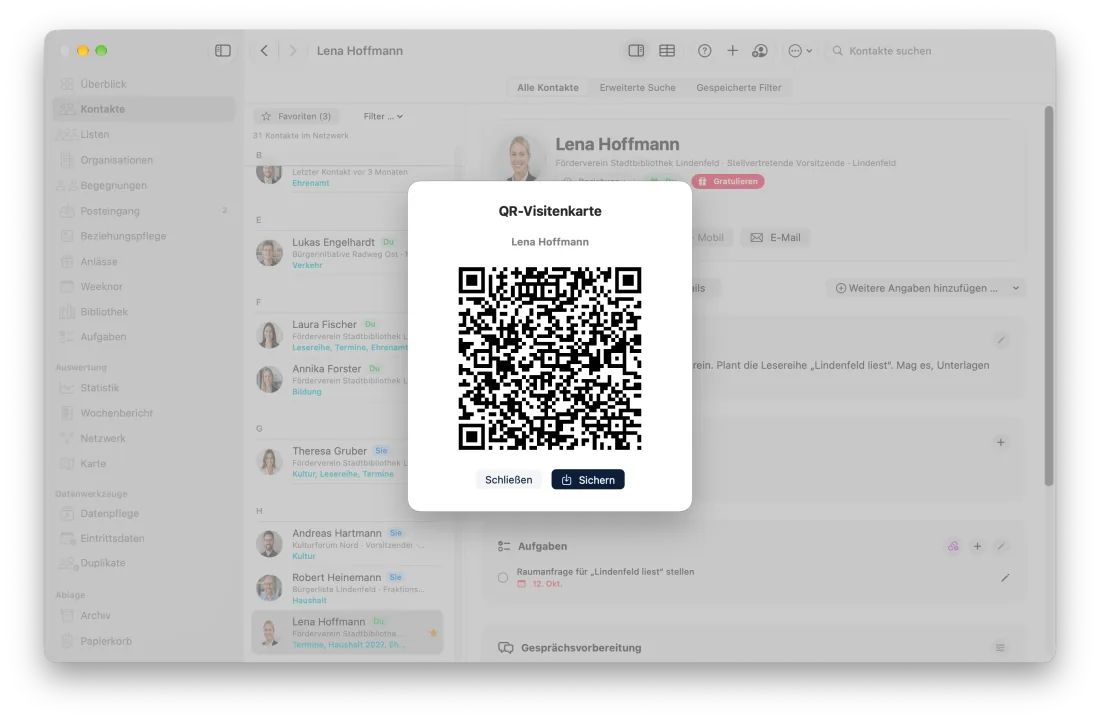 QR-Visitenkarte
